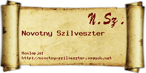 Novotny Szilveszter névjegykártya